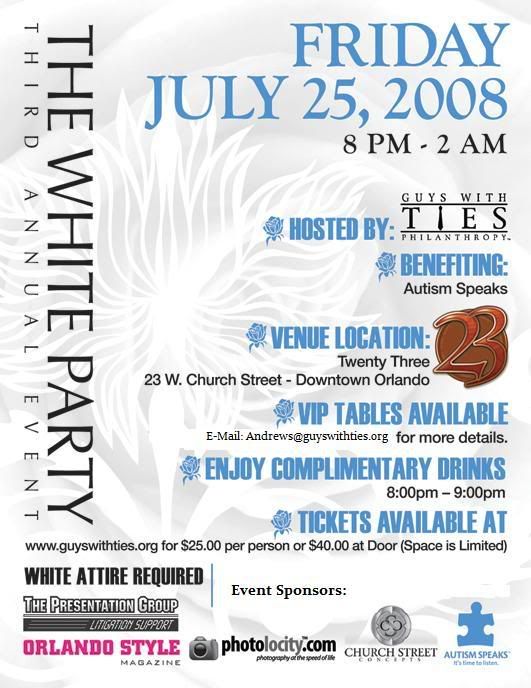 White Party Invitation