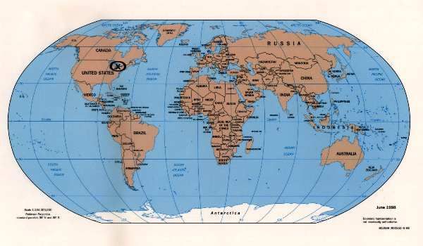 World Political Maps Latitude: 43° 33', North. Longitude: 80° 15', West.