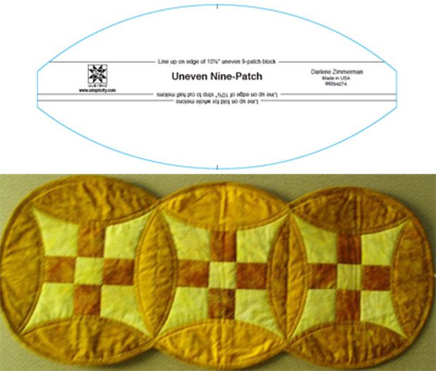 Uneven Nine Patch Quilt Pattern