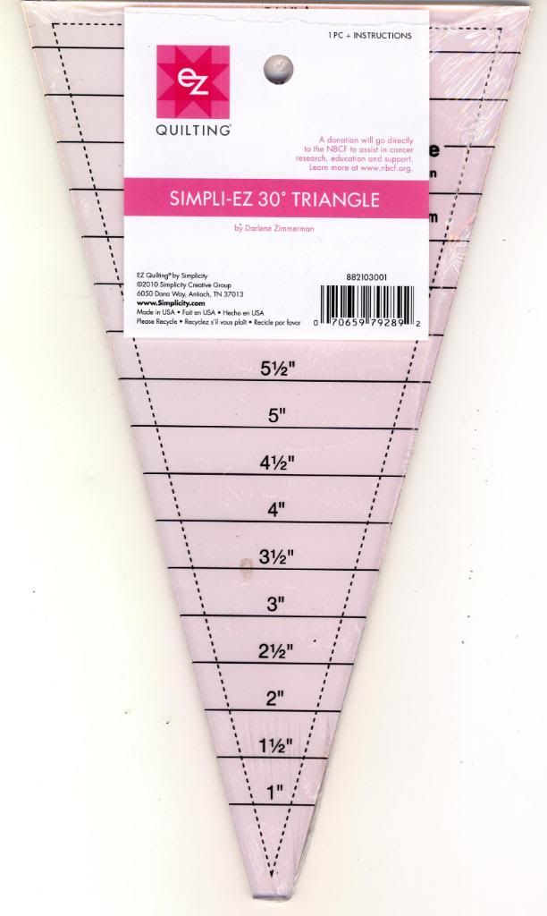 easy-pink-30-degree-triangle-ez-quilt-template-ruler-ebay