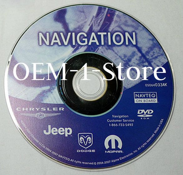 Chrysler dodge jeep rb1 rec navigation navteq dvd 2012