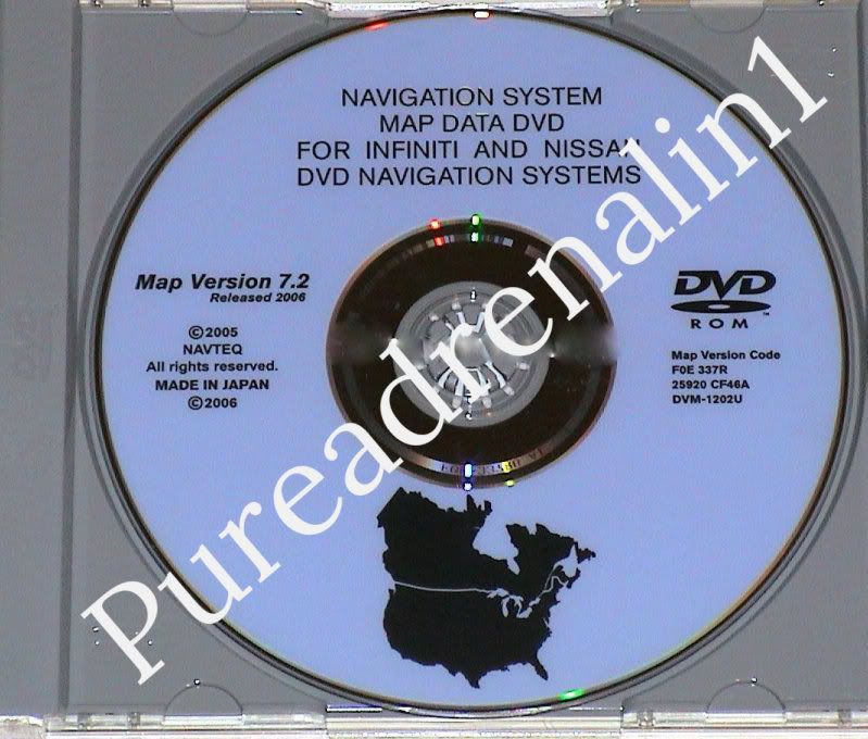Navigation system map data dvd for infiniti and nissan #5
