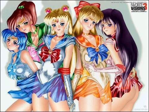 Sexy Sailor Scouts (notice what Mars is doing.) Pictures, Images and Photos