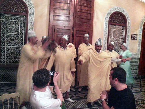 The ceremony usually ends at around 5am Traditional Moroccan band