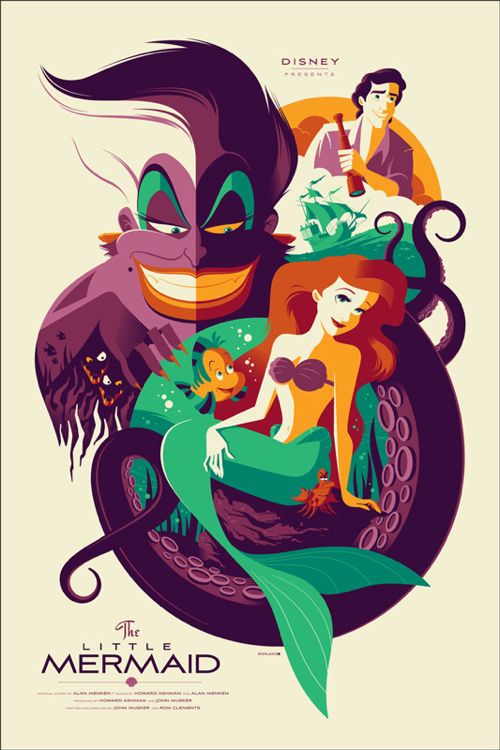The Little Mermaid Poster av Tom Whalen