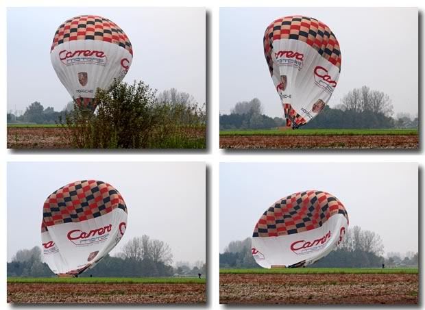 Landing luchtballon Moerbeke