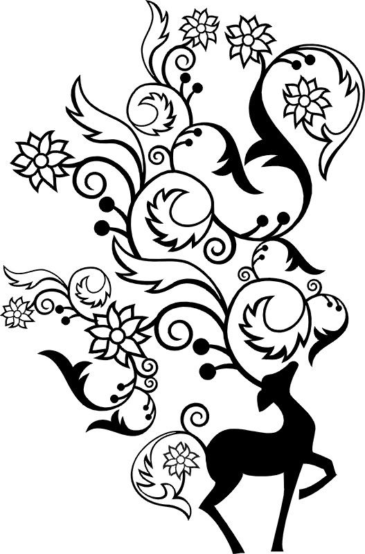 viney flower tattoos