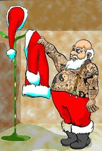Tattooed Santa Pictures, Images and Photos