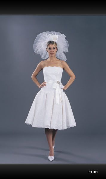 Classy tea length wedding dress gown with bolero jacket