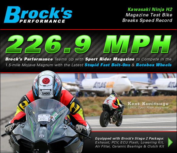 226.9 Brocks equipped Ninja H2 beats its own speed record | Ninja H2