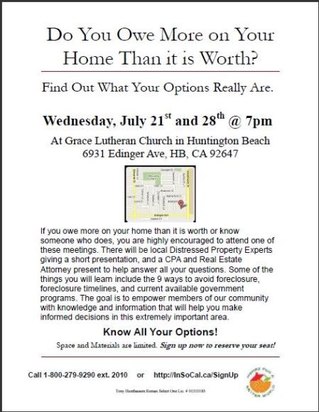 huntington Beach real estate if you owe more on your home than it is worth