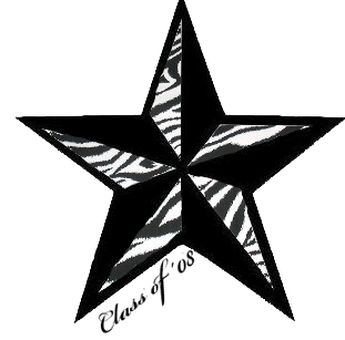 Zebra patterned star tat