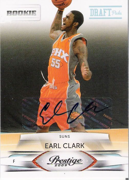 Earl Clark Prestige Draft Picks Light Blue Autographs Graphics Code