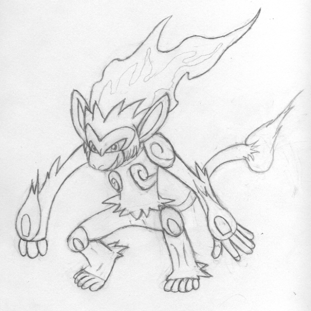 Dibujos de infernape - Imagui