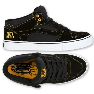 Shoe on Anti Hero Vans Tnt Skate Shoes Mid Looks So Cool In Black
