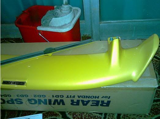 Honda Fit Mugen Spoiler. FS: Real Mugen Spoiler with hole cover strip - Unofficial Honda FIT Forums