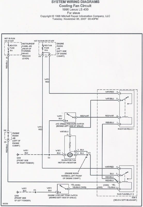 Electric Fan Not Working 90 00 Lexus LS400 Lexus Owners Club of