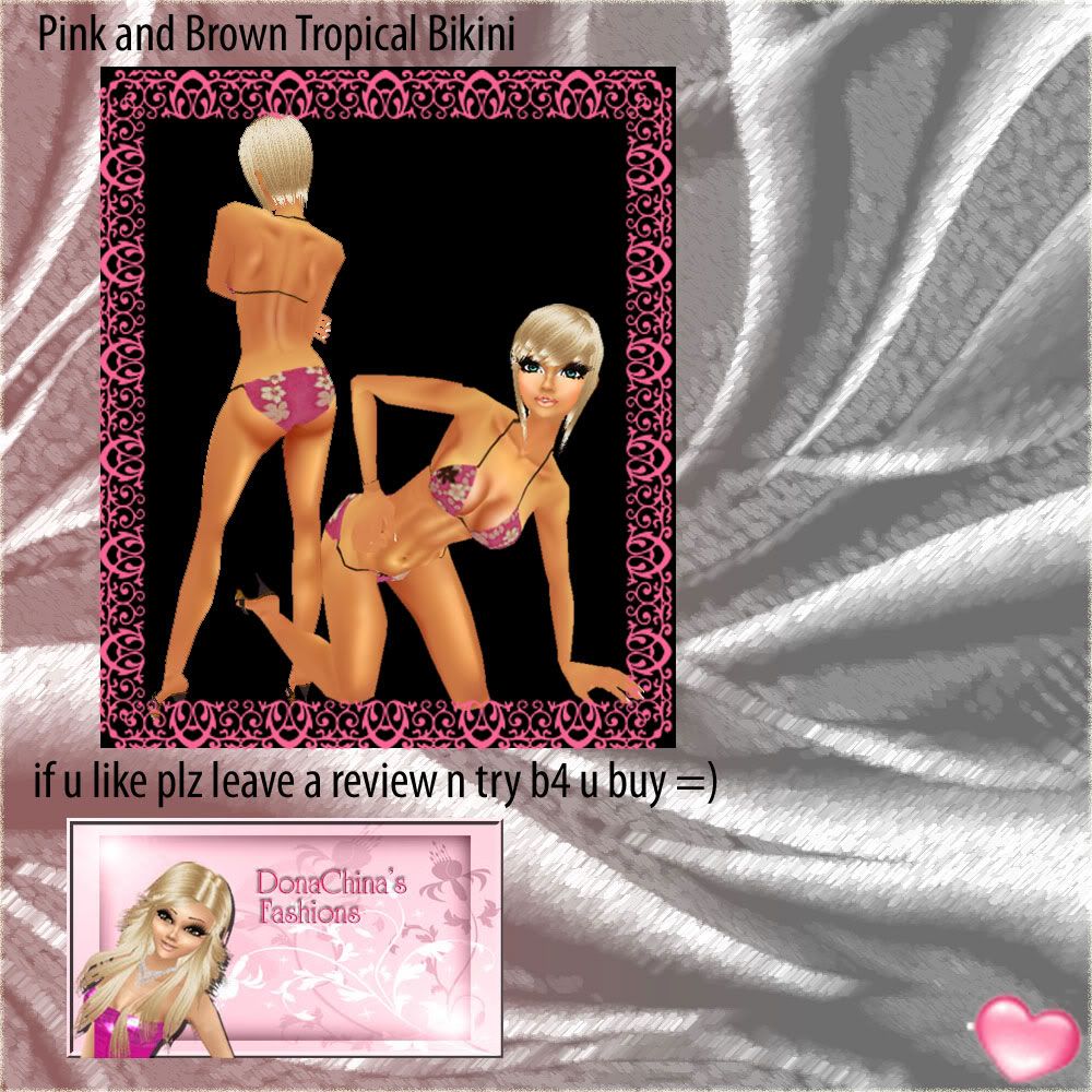 pink and brown bikini