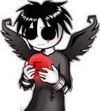 emo dude with hearts