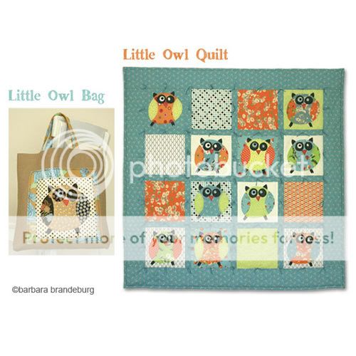 Little Owl Quilt & Bag Pattern by Cabbage Rose   Great  