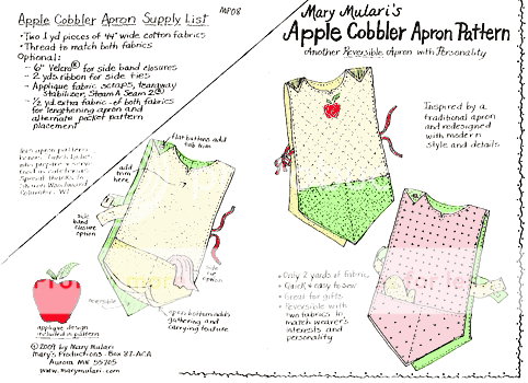 Mary Mulari   Apple Cobbler Apron Pattern  