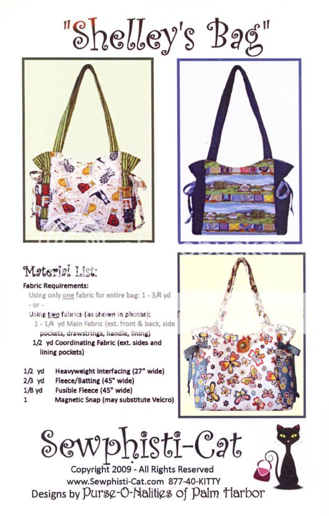 Sewphisti Cat Shelleys Bag Handbag Purse Pattern  