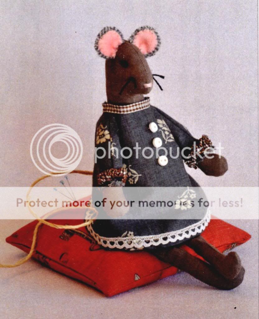 Bitty Mouse Pincushion Pattern by Bunny Hill Designs  