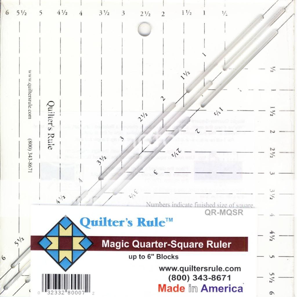 Quilters Rule   Magic Quarter Square Ruler  