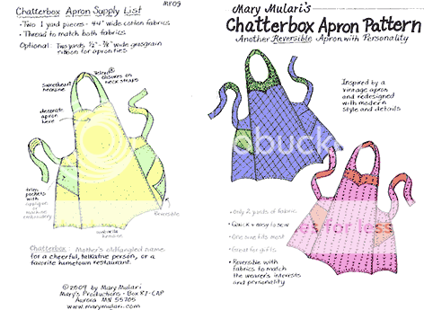 Chatterbox Reversible Apron Pattern by Mary Mulari  