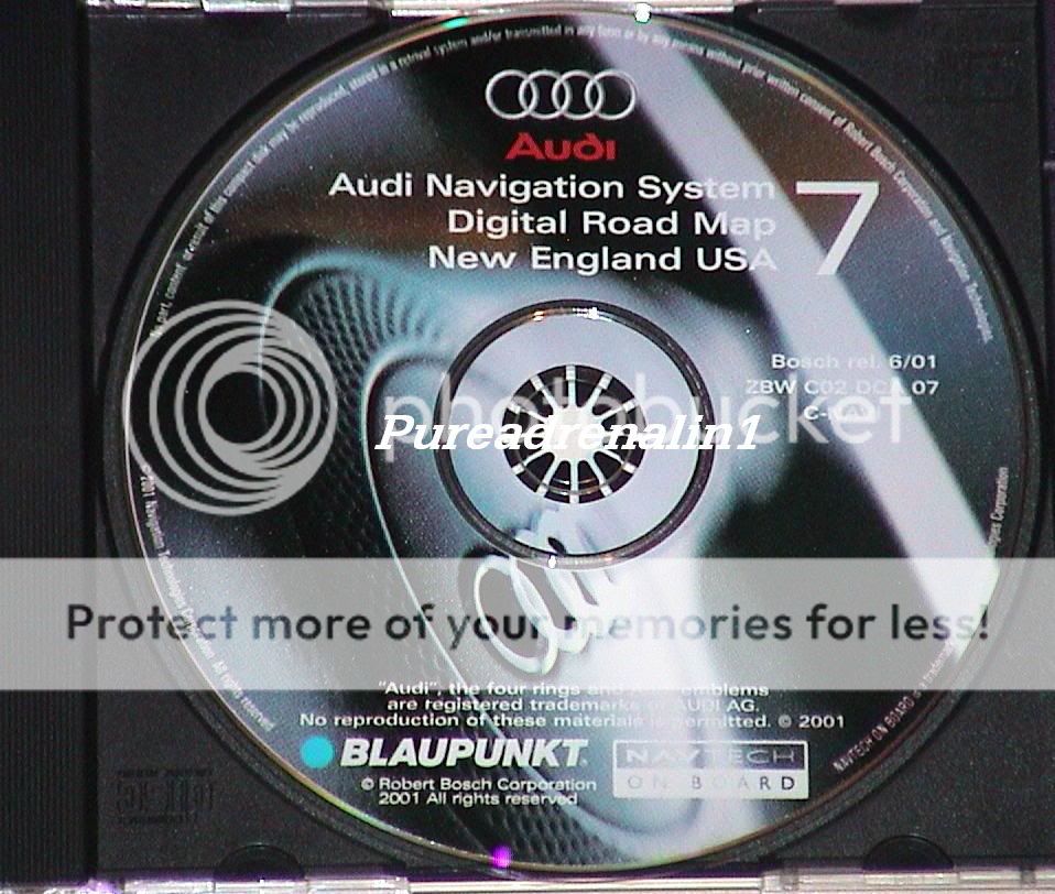 2001 Audi A8 C Navi Navigation Map GPS Nav Disc CD 7 New England Ct MA NH RI VT
