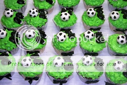 World Cup Football Cupcakes